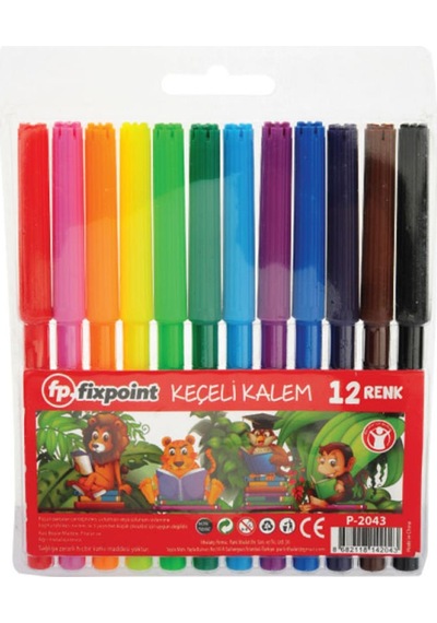 FixPoint Keçeli Kalem 12 Renk ( P-2043 )