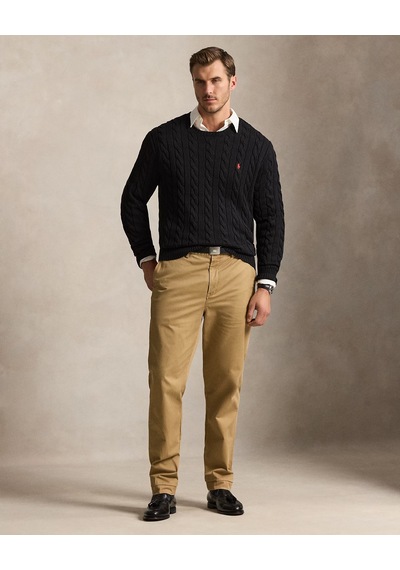 Polo Ralph Lauren Saç Örgü Dokulu Erkek Kazak Siyah