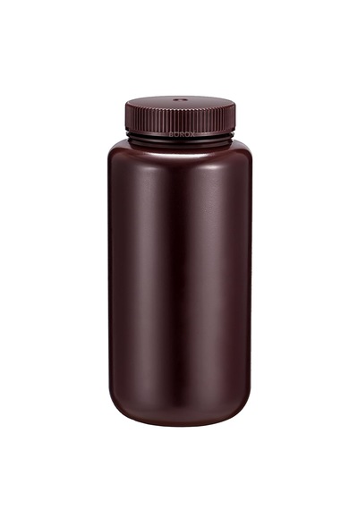 Borox HDPE Amber Plastik Şişe 1000ml - Vida Kapaklı - 12 Adet