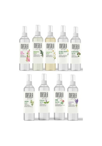 Masala %100 Doğal Yağlı Hidrosol Set 9 x 125 ML