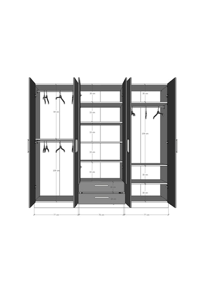 Asra Trend 6 Kapaklı Gardırop G-05 %100 MDF 2 Çekmeceli Aynalı Elbise Dolabı Safir Meşe Asra Trend 6 Kapaklı Gardırop G-05 %100 MDF 2 Çekmeceli Aynalı Elbise Dolabı Safir Meşe