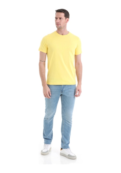 Hatemoğlu 35353022C003 R19 Regular Fit Pamuk Bisiklet Yaka Düz Erkek Tişört Sarı