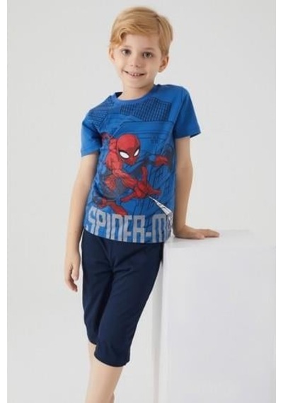 Spiderman Spıder-Man Erkek Çocuk Kapri Takım-Cobalt Mavi