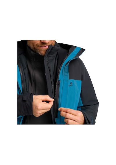 Jack Wolfskın Jack Wolfskin Wild Places 3in1 Erkek Mavi Outdoor Ceketi 8026