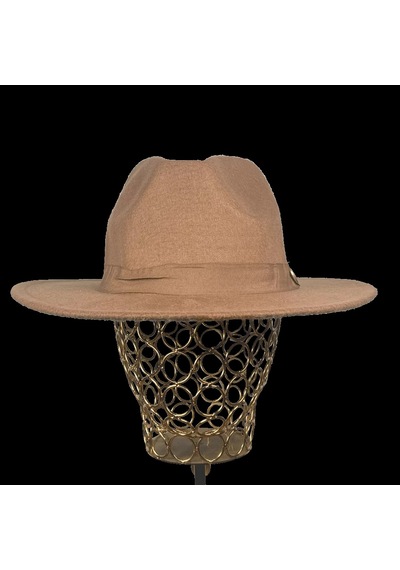 Twingold İsme Özel Panama Fötr Şapka - Ab01004 - Camel Camel
