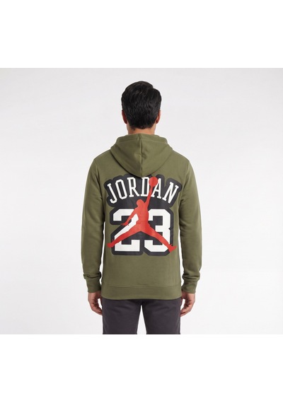 Blow Up Jordan Yazı Baskılı Kapüşonlu Haki Erkek Sweatshirt 11928 Siyah