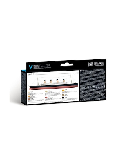 Vallejo 71646, 8x18 Ml. Titanik Model Air Boya Seti Standart