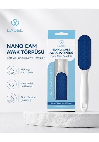 Lajel Premium Nano Cam Hassas Ve Cilt Dostu Hijyenik Ayak Topuk Nasır Törpüsü