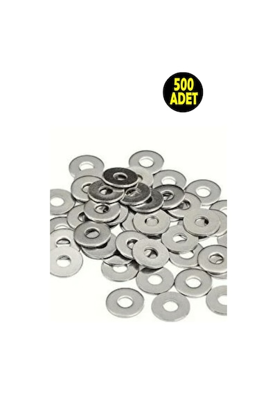 500 Adet M6 06 Mm Demir Metrik Pul Vida Çivi Pıulu Diğer