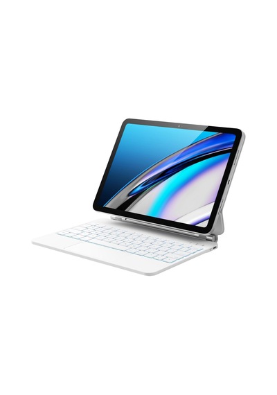 Apple iPad Uyumlu  A16 2025/Apple iPad Uyumlu  10.nesil 2022 İle Uyumlu Magic Uyumlu Touchpad Işıklı Klavyeli Kılıf