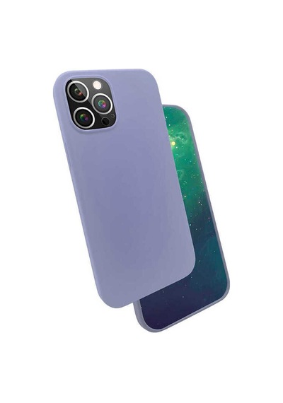 Apple Uyumlu iPhone 12 Pro Max Zore Silk Silikon-lila