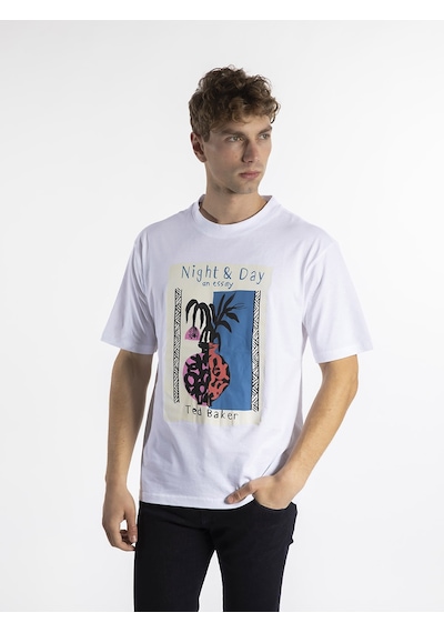 TED BAKER Erkek T'shirt  TBR6545 Beyaz