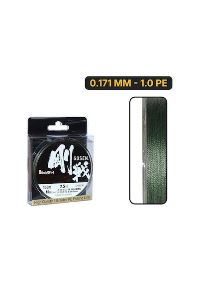 Gosen W-8 Casting Pe 8 Kat Örgü Misina Pe 2,5 / 0,265 Mm 0.171 Mm - 1.0 Pe