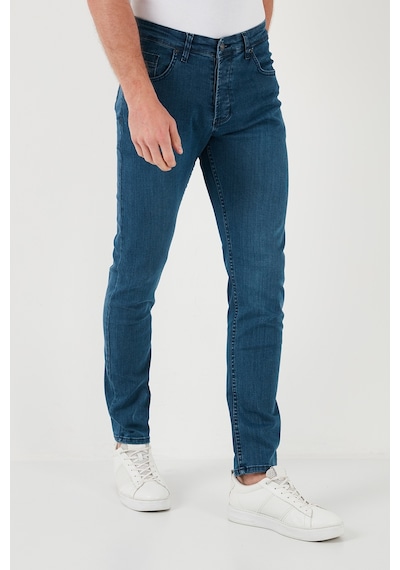 Buratti Pamuklu Yüksek Bel Slim Fit Jeans Erkek Kot Pantolon 6440305 Lacivert