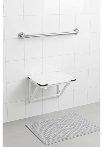 Sas Haus Yaşlı Ve Engelli Tutunma Barı Krom Kaplama 40 Cm, Küvet Ve Duş Tutamağı, Kaymaz Güvenlik Barı Krom