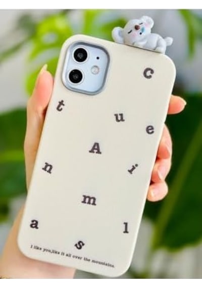 Iphone 12 Ve 12 Pro İle Uyumlu Koala Tasarım Oyuncaklı Esnek Silikon Kılıf