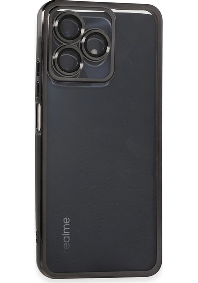 Cosmotex Newface Realme C53 Kılıf Razer Lensli Silikon - Siyah Sıyah