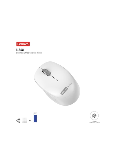 N260 Sessiz Kablosuz Mouse, 1200 Dpı, 20 Metre Menzil, Otomatik Kapanma Ve Uyku Modu, Nano Usb Alıcı Wireless Silent Mouse , 870042253 Beyaz 62929301