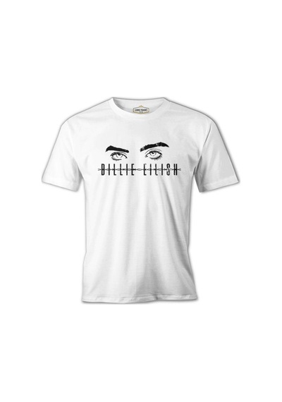 Billie Eilish - Eyes Logo Beyaz Erkek Tshirt