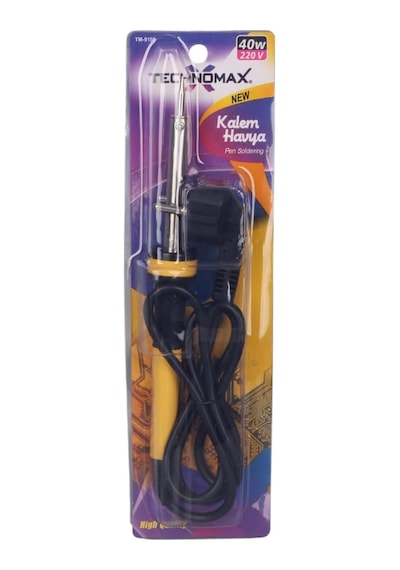Technomax, Tm-9105, 40 Watt Kalem Havya, Lehim Makinesi, Ac220v, 120cm Kablolu, Hızlı Isınma