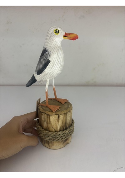 Ahşap Martı Biblo 20 Cm