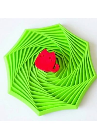 Montessori Eğitici Geometrik Yıldız - Kedifigürlü Akıl Ve Zeka Oyuncağı - Motor Becerisi- Yeşil