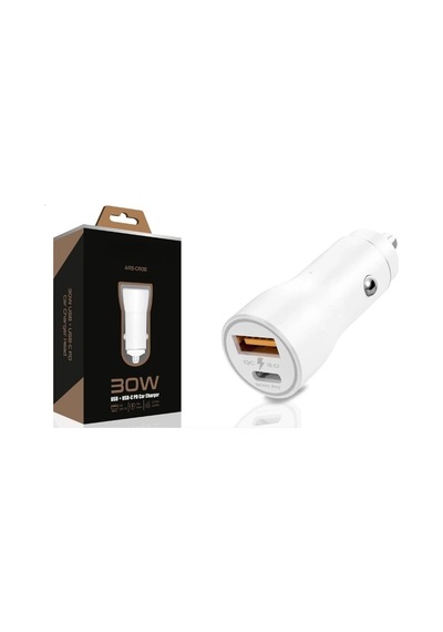 Bay 30w Usb Ve Usb-c Pd Araba Şarj Cihazı Hızlı Şarj, İphone Ve Android Uyumlu, Çift Çıkışlı Najmaddin