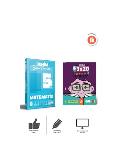 Benim Hocam 2027 5. Sınıf Matematik Soru Bankası Ve 3x20 Paragraf Deneme Seti Bigelio Yayıncılık