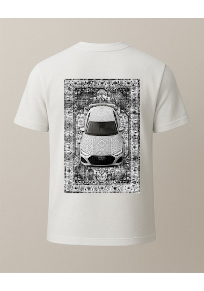 Etnik Rs7 Baskılı T-shirt Beyaz