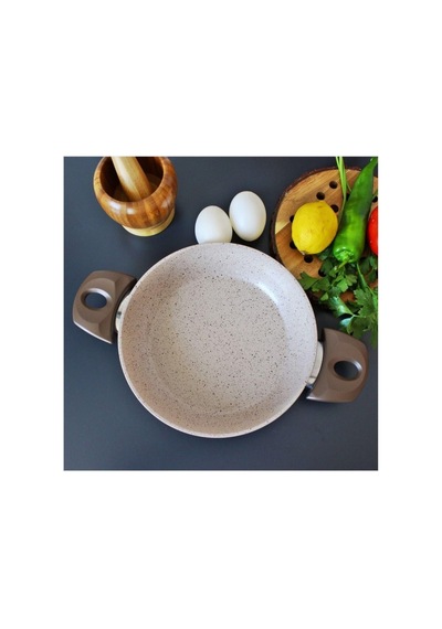 Gülsan Safran 3 Parça Granit Tava Seti, Bej, 18-22 Cm Çok Renkli