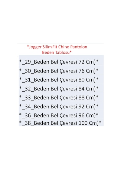 Erkek Jogger Silim Fit Chino Pantolon P1001 Bgl-st03582 001