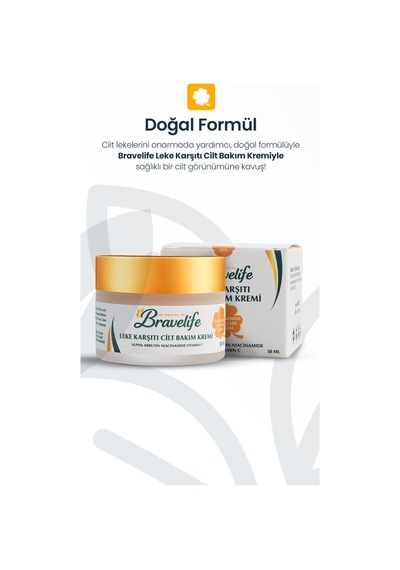 Aydınlatıcı Canlandırıcı Vitamin C-b3 Niacinamide Arbutin Aha Bha Vegan Leke Karşıtı Cilt Bakım Kremi 50 Ml