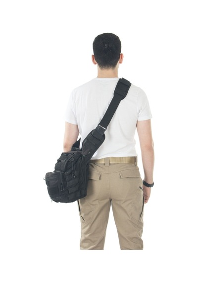 2AS Mıl-tec Cordura Çok Fonksiyonlu Siyah Omuz Çantası-3699
