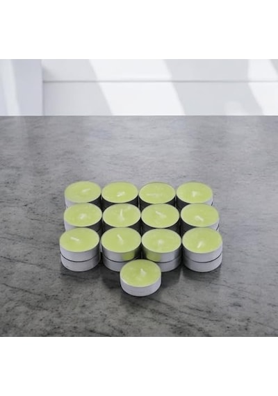 Tealight Mum 25x10 Gr Dekoratif Mumu Kandil Hediyelik Fitilli Mumluk Şamdan Krem Renk Kokusuz Çok Renkli