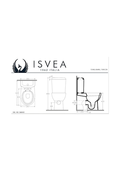 İtalyan İsvea Absolute Duvara Sıfır Kompakt Klozet Set Kanalsız