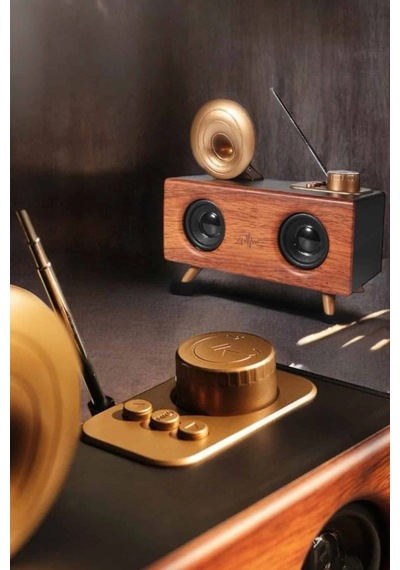 Hubrendy  Nostaljik Görünümlü Bluetooth Bağlantılı Speaker