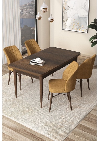 Canisa Arp Serisi 70x110 Sabit Mutfak Masası Takımı Barok Desen Masa 4 Cappucino Sandalye Masa Barok Ahşap Desen Sandalye Cappucino Canisa Arp Serisi 70x110 Sabit Mutfak Masası Takımı Barok Desen Masa 4 Cappucino Sandalye Masa Barok Ahşap Desen Sandalye Cappucino