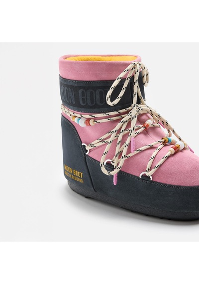Hj05 Grey/rose Bot Kar Kadın 80d1409730 Moon Boot Mb X Gır Icon Low Suede Beads Hj05 Grey/rose