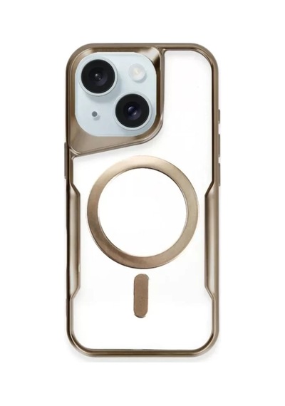 Newface Apple İphone 14 Kılıf Boyi Magsafe Silikon Kapak - Kahverengi