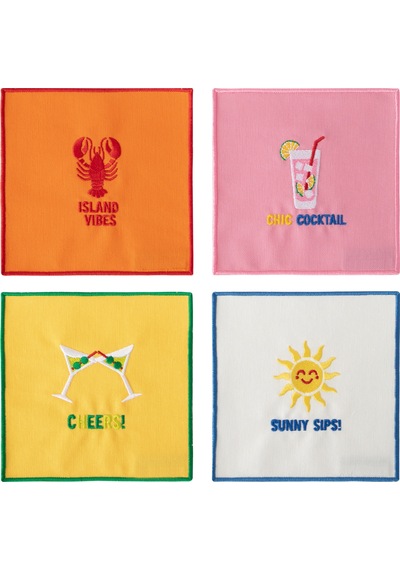 Summer Nakışlı 4'lü Kokteyl Peçete 15x15 13199156