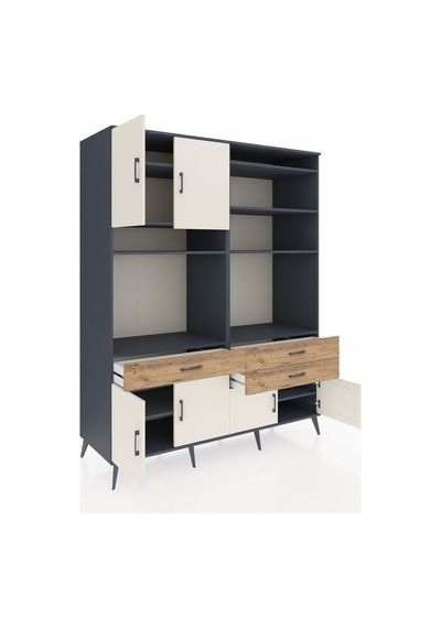Kronos Gardrop 10 Raflı 3 Çekmeceli 8 Kapaklı 176x59x221 Antrasit-aytaşı/çam Aytaşı/çam Kronos Gardrop 10 Raflı 3 Çekmeceli 8 Kapaklı 176x59x221 Antrasit-aytaşı/çam Aytaşı/çam