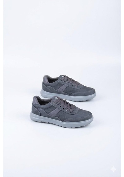 Fort 0226 Dks Keten Rahat Hafif Sneaker Erkek Ayakkabı Füme