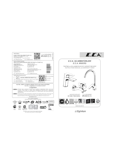Eca Luna Yüksek Tip  Lavabo Bataryası 102108949