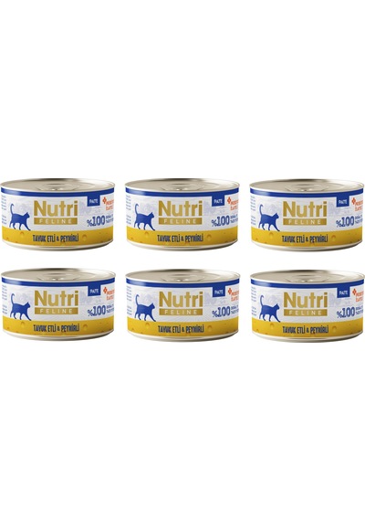 Nutri Feline Tavuk Etli Ve Peynirli Pate Tahılsız Yetişkin Kedi Konservesi 70 G X 6 Adet