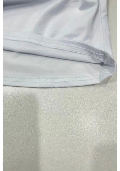 Tarz Cool Kadın Atlet Düz Basic Crop Kolsuz T-shirt Beyaz