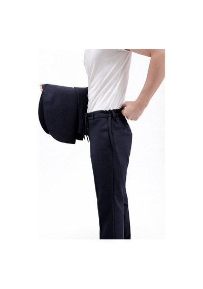 Erkek Yazlık Dokulu Kumaş Tek Düğme Ceketli Jogger Pantolonlu Takım Elbise Slim Fit Spor Şık Kombin Lacivert