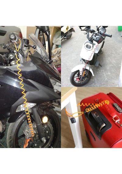 Knmaster Motosiklet Disk Fren Kilidi için Hatırlatma Kablosu Kırmızı