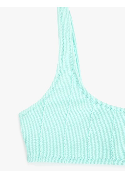 Koton Spor U Yaka Dokulu Bralet Bikini Üstü Green 5sak10175mm Yeşil