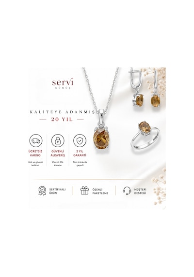 Servi 925 Ayar Gümüş Clara Set-86