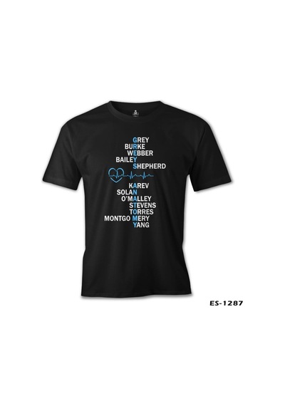 Grey'S Anatomy - Grey Siyah Erkek Tshirt